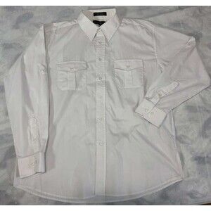Beverly Hills Polo Club Men’s White Button Down Shirt XXL Long Sleeve.